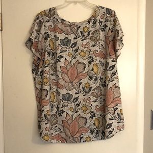 Loft Plus Short Sleeve Floral Blouse - Size 18